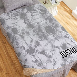 Bold Tie Dye Personalized 50x60 Sherpa Blanket - 30841-S