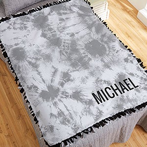 Bold Tie Dye Personalized 50x60 Tie Blanket - 30841-T