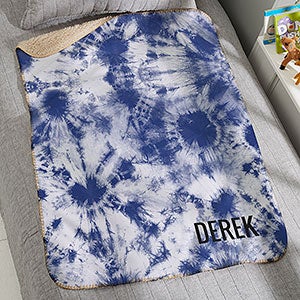 Bold Tie Dye Personalized 30x40 Sherpa Baby Blanket - 30841-SS