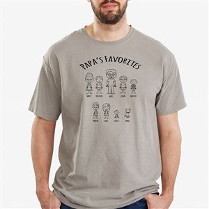 Grandpas Stick Figure Family Personalized Hanes® ComfortWash™ Adult T-Shirt - 30861-CWT