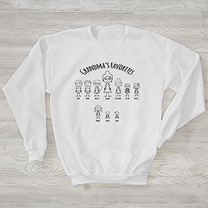 Grandmas Stick Figure Family Personalized Hanes® Crewneck Sweatshirt - 30867-WS