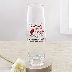 Cardinal Memorial Personalized Printed Bud Vase - 30889