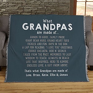 What Grandpas Are Made Of Personalized 56x60 Woven Throw - 30907-A