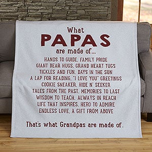 What Grandpas Are Made Of Personalized 50x60 Sweatshirt Blanket - 30907-SW