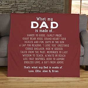 What Dads Are Made Of Personalized 50x60 Plush Fleece Blanket - 30908-F