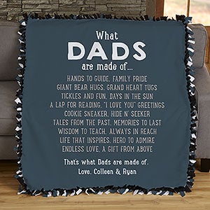 What Dads Are Made Of Personalized 50x60 Tie Blanket - 30908-T