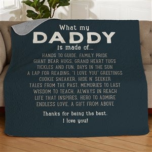 What Dads Are Made Of Personalized 50x60 Quilted Blanket - 30908-Q