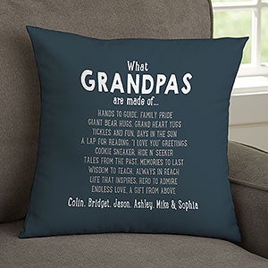 What Grandpas Are Made Of Personalized 14" Throw Pillow - 30909-S