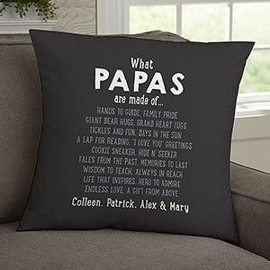 What Grandpas Are Made Of Personalized 18 Throw Pillow - 30909-L