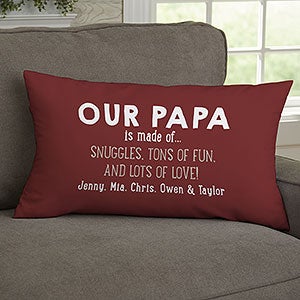 What Grandpas Are Made Of Personalized 18" Throw Pillow - 30909-LB