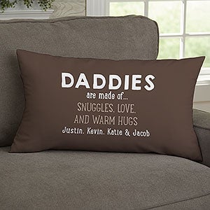 What Dads Are Made Of Personalized Lumbar Throw Pillow - 30910-LB