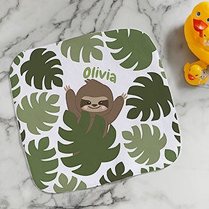 Jolly Jungle Sloth Personalized Washcloth - 30928-S