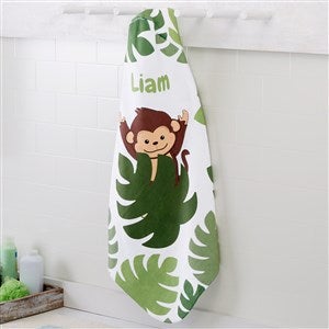 Jolly Jungle Monkey Personalized Baby Hooded Towel - 30930-M