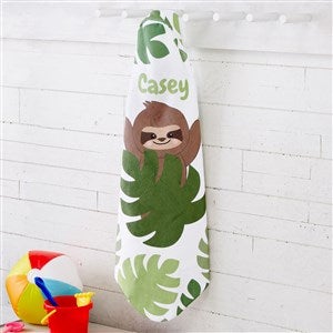 Jolly Jungle Sloth Personalized Baby Hooded Beach & Pool Towel - 30933-S