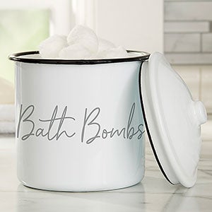 Simple & Sweet Personalized Enamel Jar - Medium Canister - 30966-M