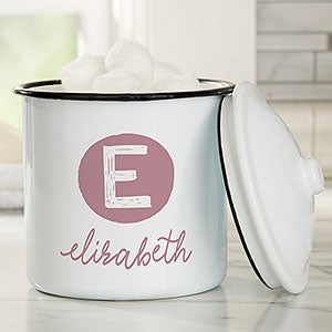 Youthful Name Personalized Enamel Jar with Lid - Medium - 30991-M