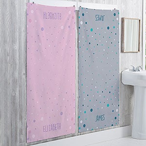 Bubbles Personalized 35x72 Bath Towel - 31018-L