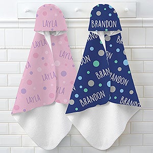 Bubbles Personalized Baby Hooded Bath Towel - 31023