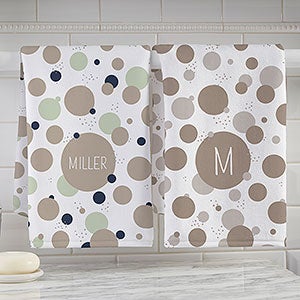 Stencil Polka Dots Personalized Hand Towel - 31031