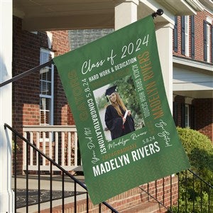All About The Grad Personalized Photo House Flag - 31067