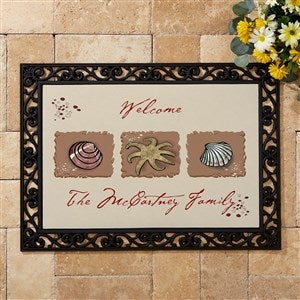 Personalized Sea Shell Doormat - 18x27 - 3109