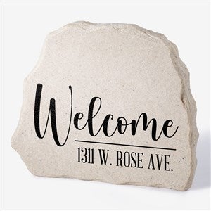 Welcome Address Personalized Standing Garden Stone - 31121