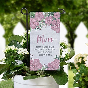 Floral Special Message Personalized Mini Garden Flag - 31137