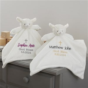 Christening Cross Personalized Lamb Blankie - 31154