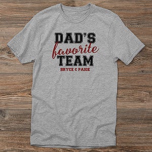 Dads Favorite Team Personalized Hanes Adult T-Shirt - 31157-AT