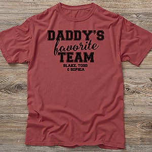 Dads Favorite Team Personalized Hanes ComfortWash Adult T-Shirt - 31157-CWT
