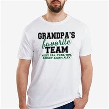 Grandpas Favorite Team Personalized Hanes® Adult T-Shirt - 31158-AT