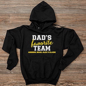 Dads Favorite Team Personalized Hanes Adult Hooded Sweatshirt - 31159-BS
