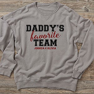Dads Favorite Team Personalized Hanes Adult ComfortWash Sweatshirt - 31159-CWS
