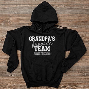 Grandpas Favorite Team Personalized Hanes Adult Hooded Sweatshirt - 31160-BS