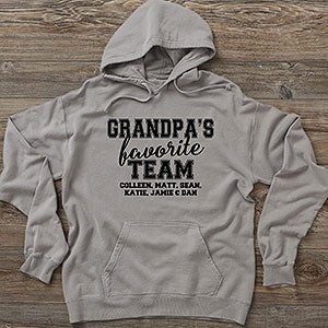 Grandpas Favorite Team Personalized Hanes Adult ComfortWash Hoodie - 31160-CWHS