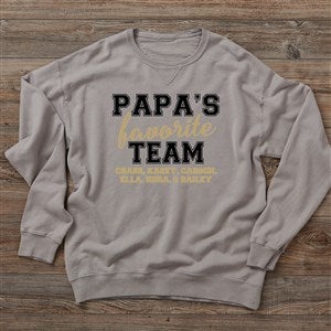 Grandpas Favorite Team Personalized Hanes Adult ComfortWash Sweatshirt - 31160-CWS