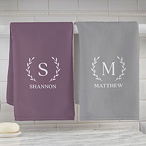 Laurel Initial Personalized Hand Towel - 31173