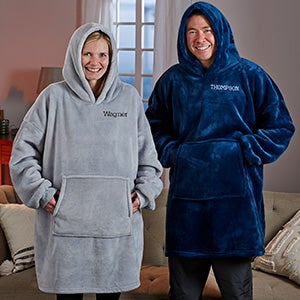 Classic Comfort Personalized Oversized Huggie Hoodie Blankets