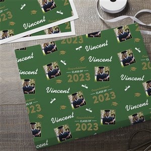 Graduating Class Of Personalized Photo Wrapping Paper Sheets - Set of 3 - 31189-S
