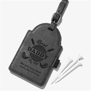 Best Dad By Par Personalized Leatherette Golf Bag Tag - 31204