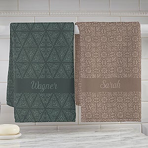 Stamped Pattern Personalized Hand Towel - 31219