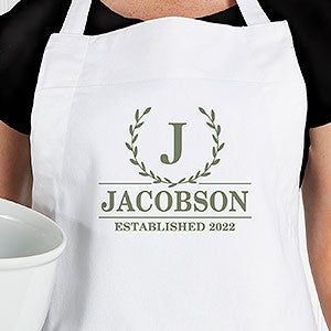 Laurel Wreath Personalized Apron - 31272-A