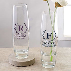 Laurel Wreath Personalized Printed Bud Vase - 31276