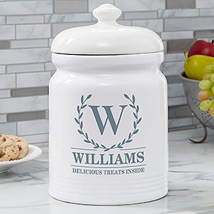 Laurel Wreath Personalized Cookie Jar - 31280