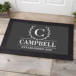 Laurel Wreath Personalized Monogram Doormat 20x35 - 31282-M
