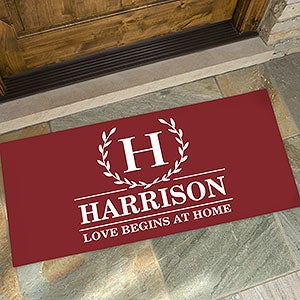 Laurel Wreath Personalized Oversized Doormat 24x48 - 31282-O