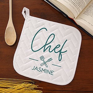 Fancy Chef Personalized Potholder - 31285-AP