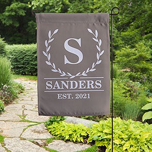 Laurel Wreath Personalized Garden Flag - 31297