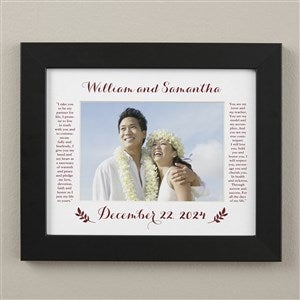 Wedding Vows Personalized Horizontal Matted Frame 8x10 - 31315H-8x10