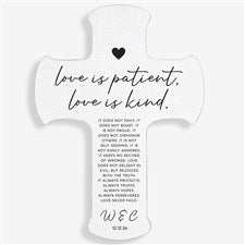 Love Is Patient Personalized Wedding Cross- 5x7 - 31318-S
